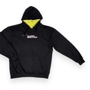 Black Hoodie Mens Large Black Drawstring Long Sleeve Sweatshirt Blood Brother‎